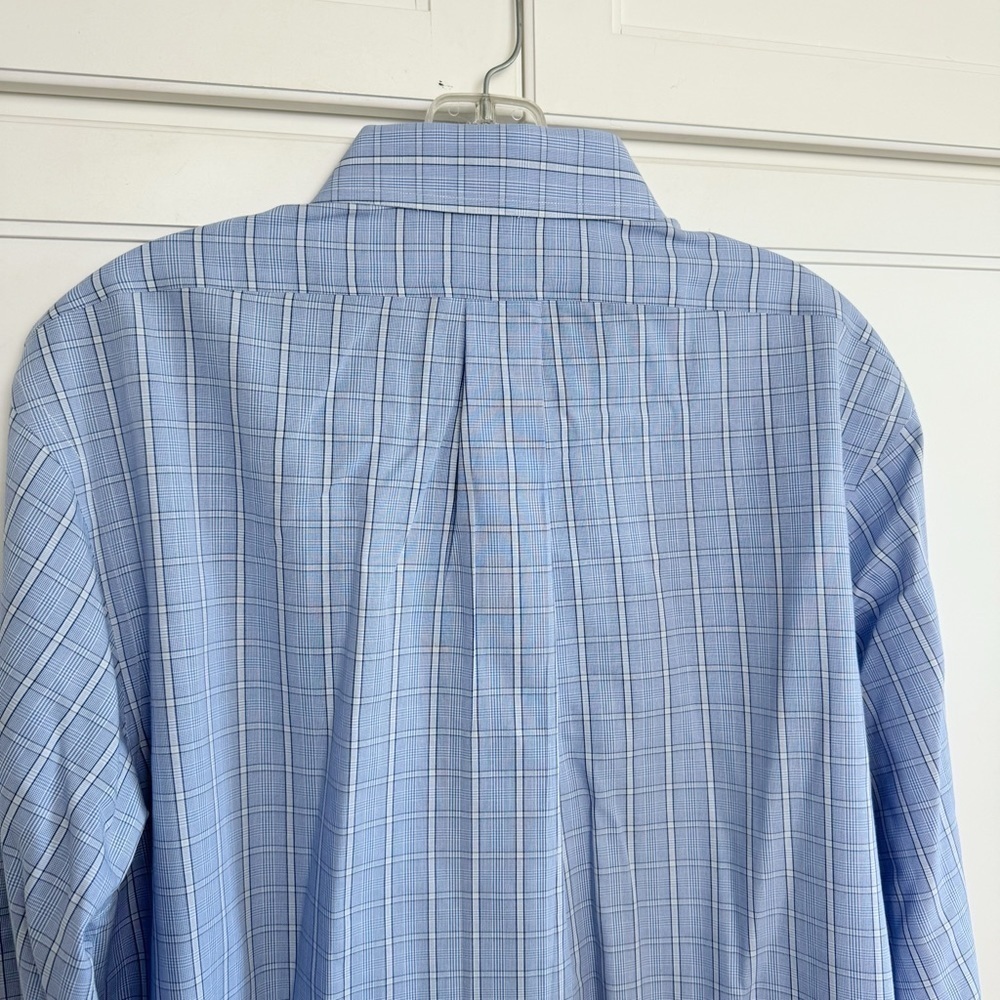 Brooks Brothers Blue Plaid Dress Shirt L/Sleeve Button Front 16 34/35 Non-Iron - Picture 5 of 12